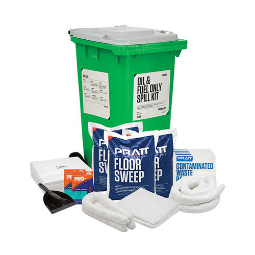 WORKWEAR, SAFETY & CORPORATE CLOTHING SPECIALISTS PRATT ECONOMY 240LTR  OIL & FUEL ONLY SPILL KIT- WHITE LID