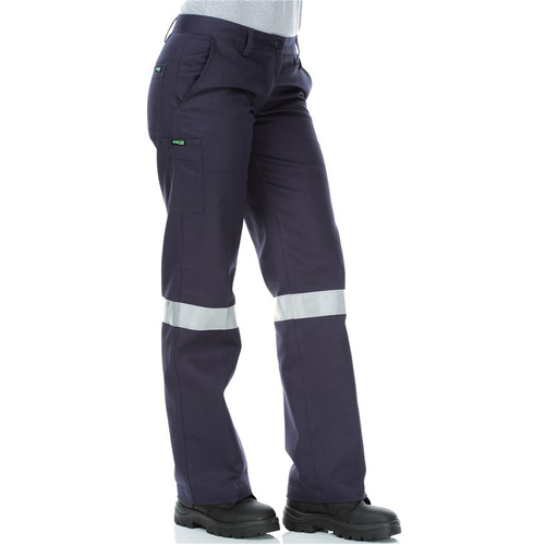 WORKWEAR, SAFETY & CORPORATE CLOTHING SPECIALISTS - Womens Regular Weight Cotton Drill Taped Work Pants