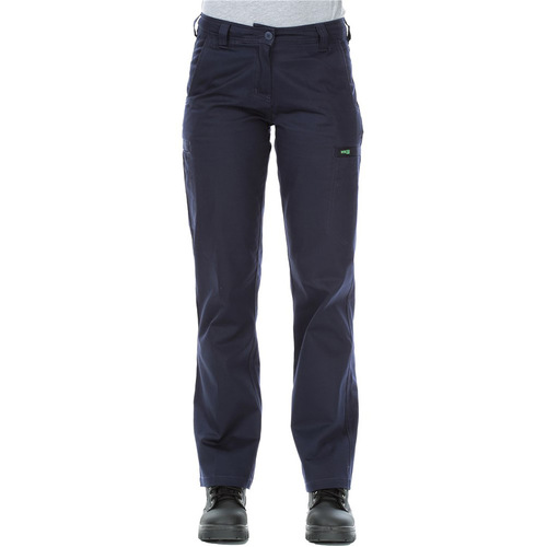 WORKWEAR, SAFETY & CORPORATE CLOTHING SPECIALISTS Womens Lightweight Cotton Drill Cargo Pants-Navy-10