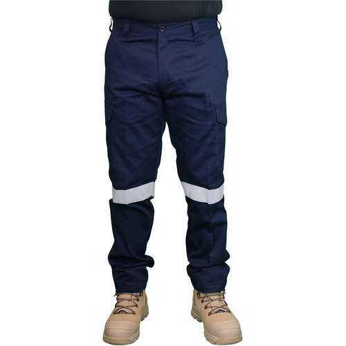 WORKWEAR, SAFETY & CORPORATE CLOTHING SPECIALISTS - Lightweight Cotton Drill Modern Fit Taped Cargo Pants