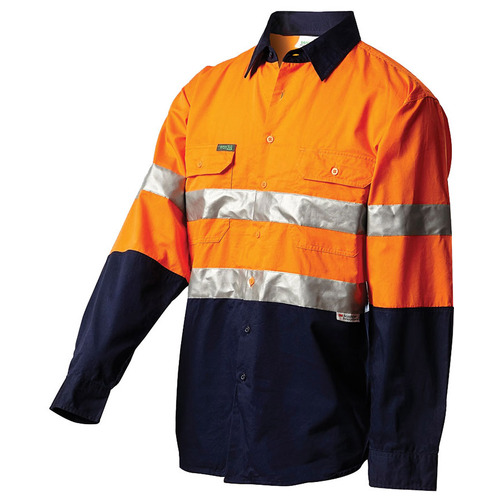 WORKWEAR, SAFETY & CORPORATE CLOTHING SPECIALISTS Hi-Vis Lightweight Long Sleeve Taped Shirt