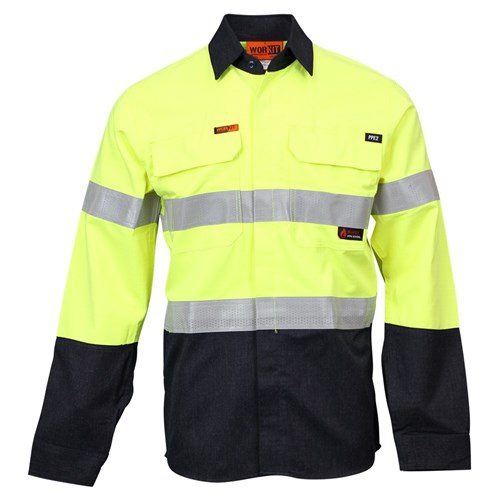 WORKWEAR, SAFETY & CORPORATE CLOTHING SPECIALISTS FLAREX RIPSTOP PPE2 FR Inherent 197gsm Taped Shirt