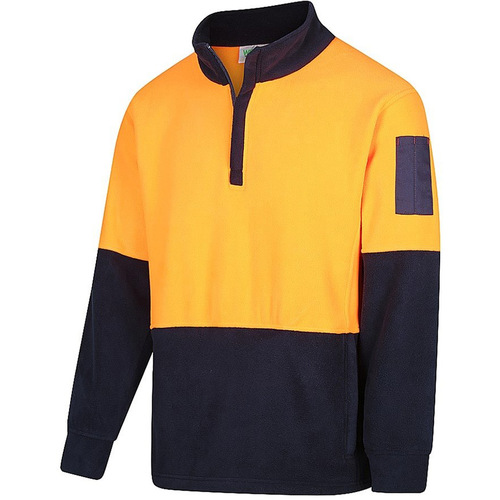 WORKWEAR, SAFETY & CORPORATE CLOTHING SPECIALISTS - Hi-Vis 2 Tone 1/4 Zip Polar Fleece Jumper