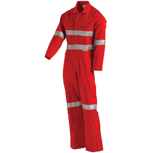 WORKWEAR, SAFETY & CORPORATE CLOTHING SPECIALISTS Hi-Vis Mid-weight Taped Coverall with YKK 2 Way Nylon Zip