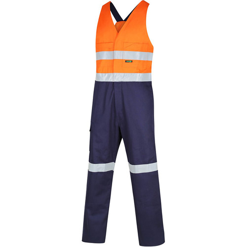 WORKWEAR, SAFETY & CORPORATE CLOTHING SPECIALISTS - Hi Vis 2-Tone Regular Weight Action Back Coverall with Reflective Tape