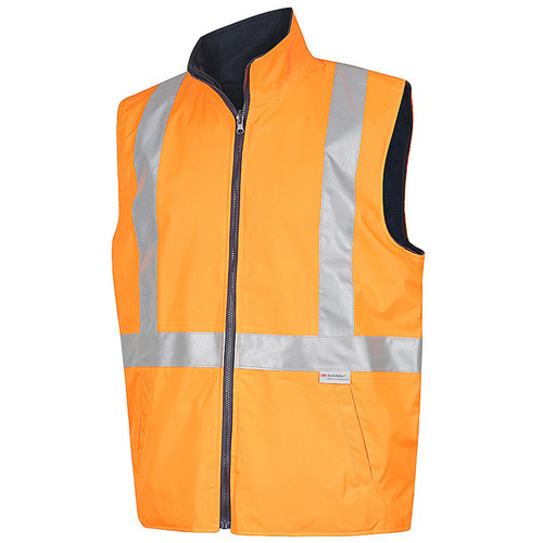 WORKWEAR, SAFETY & CORPORATE CLOTHING SPECIALISTS Hi Vis Reversible Vest with Reflective Tape