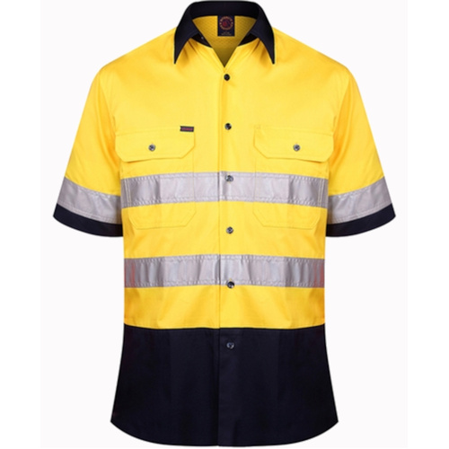 WORKWEAR, SAFETY & CORPORATE CLOTHING SPECIALISTS - Open Front Shirt S/S 3MTape