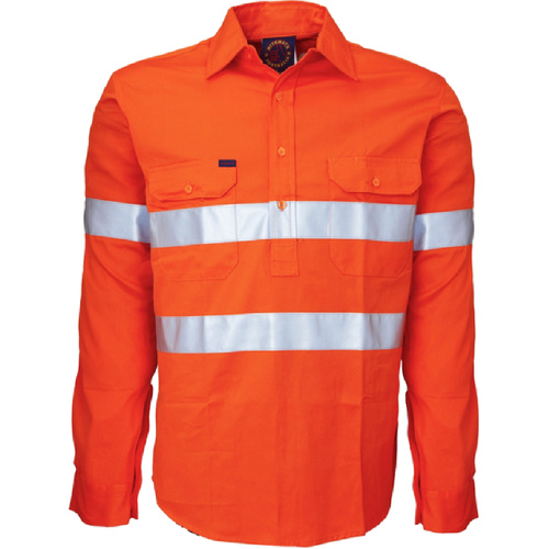 WORKWEAR, SAFETY & CORPORATE CLOTHING SPECIALISTS Vented Closed Front L/W 3M Tape Shirt