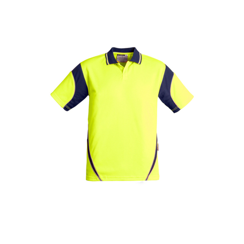 WORKWEAR, SAFETY & CORPORATE CLOTHING SPECIALISTS Mens Hi Vis S/S Aztec Polo