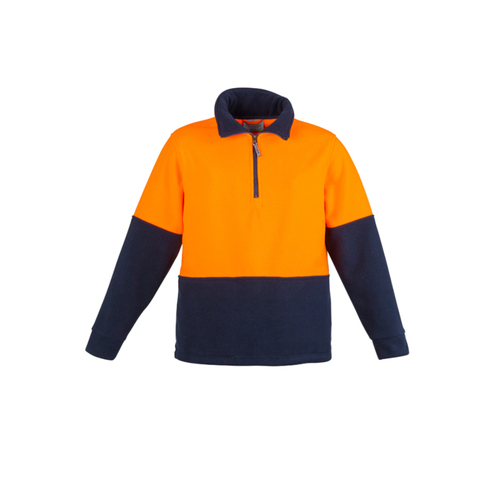 WORKWEAR, SAFETY & CORPORATE CLOTHING SPECIALISTS - Unisex Hi Vis 1/2 Zip Polar Fleece Pullover