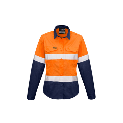 WORKWEAR, SAFETY & CORPORATE CLOTHING SPECIALISTS Womens Rugged Cooling Hi Vis Taped L/S Shirt