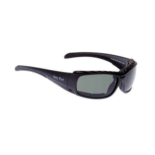 WORKWEAR, SAFETY & CORPORATE CLOTHING SPECIALISTS ARMOUR - Matt Black Frame, Smoke Polarized Lens - Safety Polarized Glasses