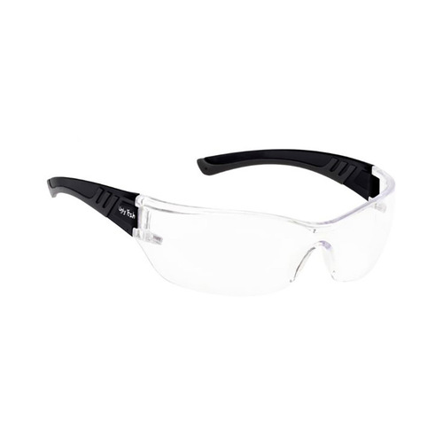 WORKWEAR, SAFETY & CORPORATE CLOTHING SPECIALISTS COMMANDO Glasses - Matt Black Frame, Clear Lens - Safety Shield