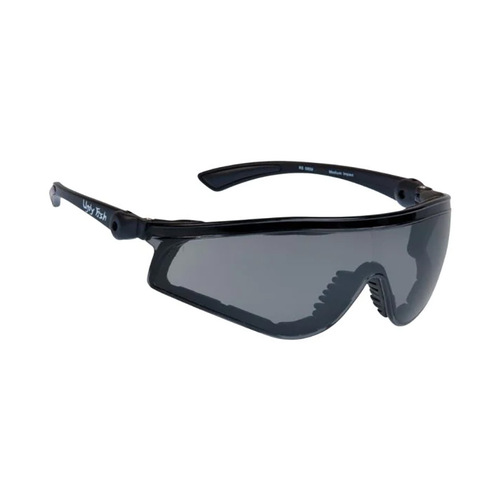 WORKWEAR, SAFETY & CORPORATE CLOTHING SPECIALISTS FLARE with Protective Seal - Matt Black Frame, Smoke Lens - Safety Glasses