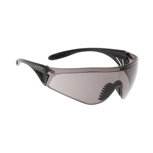 WORKWEAR, SAFETY & CORPORATE CLOTHING SPECIALISTS FLARE with Vented Arms - Matt Black Frame, Smoke Lens - Safety Glasses