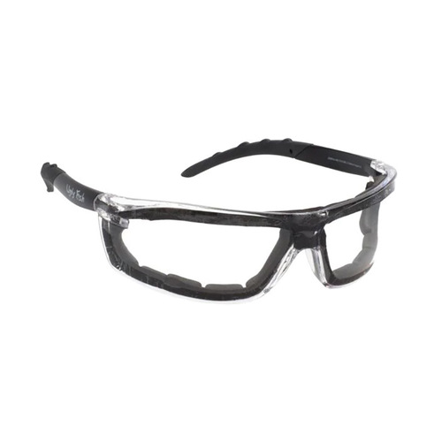 WORKWEAR, SAFETY & CORPORATE CLOTHING SPECIALISTS GUARDIAN Glasses with Positive Seal - Matt Black Frame, Clear Lens - Safety Shield