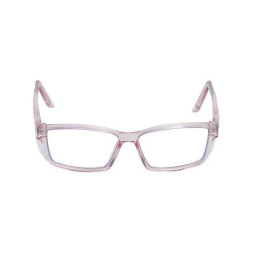 WORKWEAR, SAFETY & CORPORATE CLOTHING SPECIALISTS TWISTER S RS242S P.C - Pink Transparent Frame, Clear Lens - Professional Series-Clear-One Size