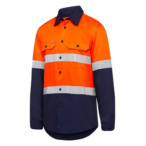 WORKWEAR, SAFETY & CORPORATE CLOTHING SPECIALISTS - Core - Shirt Long Sleeve 2 Tone Taped Vented