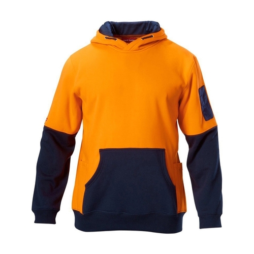 WORKWEAR, SAFETY & CORPORATE CLOTHING SPECIALISTS Foundations - Hi-Visibility Two Tone Brushed Fleece Hoodie